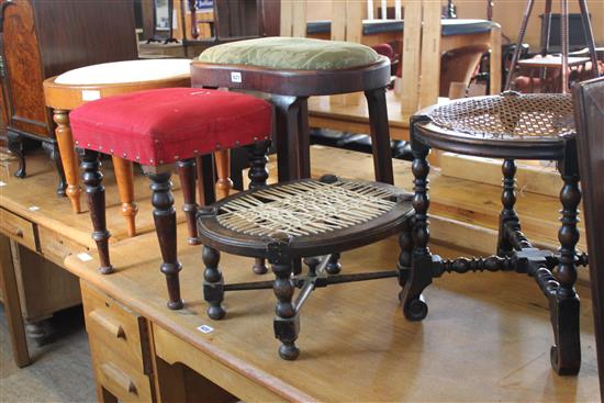 5 various stools
